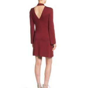 Rebecca Minkoff Wine Cursa Mock Neck Mini dress size XXS